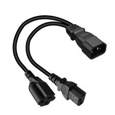 Toptekits C14 to C13+NEMA 5-15R Y Splitter Power Cord, Single IEC 320 C14 Male t picture