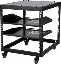 10/15/20U Open Frame Network Server Rack w/Casters Shelves Wall,Mount Floor HD picture
