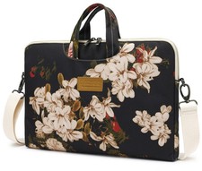 DACHEE Black Peony Patten Waterproof Shoulder Messenger Bag Case Sleeve for 14 I picture