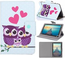 Case for 10 inch Tablet - PU Leather Folio Stand with 4 Fixed Rings picture