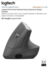 Logitech MX Vertical Wireless Mouse Ergonomic Design - Graphite picture