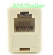 100 PCS RJ-12 6P6C Inline EXTENSION  Coupler NEW Direct streight joiner C103 picture