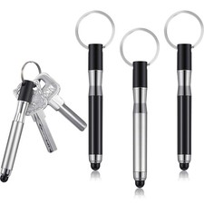4 Pieces Mini Stylus Pen with Keyring Loop 3in1 Accessory Bullet Capacitive K... picture