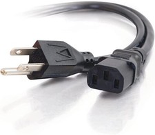 Lot Of (5) Power Cord 3-Male Pin x 3-Female for Computers, TV's, Radios & More picture