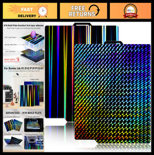 3D Printer Build Plate 257x257mm Holographic Carbon PEI Spring Steel Removable P picture