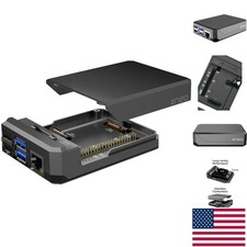 Elegant Aluminum Raspberry Pi 4 Case - Passive Cooling & Instant GPIO Access picture
