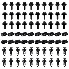 70Pcs Engine Under Cover Splash Shield Guard Body Bolts & Extruded U-Nut Clip... picture