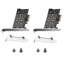 2Pcs M2 NGFF to Desktop PCIE x4 x8 NVMe SATA Dual SSD PCI Express Adapter Card picture