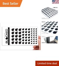Matte Black Vinyl Webcam Stickers | 57-Pack for Modern Device Protection picture