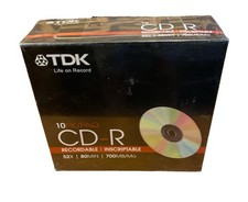 TDK CD-R 10pk Color 700MB Factory Sealed  Brand New picture