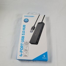 USB Hub, VENTION 4-Port USB 3.0 Hub Ultra-Slim Data Speed 5GBps.  picture