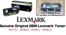 Mostly New Genuine 62D1X0E 621XE Toner MX711 MX810 MX811 MX812 80% Toner picture
