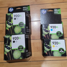 Genuine SEALED HP 920 XL Lot of inks 2 x Black - 1 x Cyan - 1 x Yellow + 2xFREE  picture