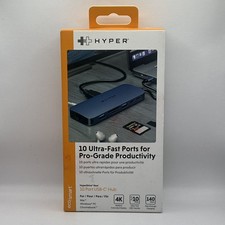 HyperDrive Next 10 Ultra Fast Port USB-C Hub Model HD4005 Blue Color Open Box picture