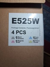 4PK E525 Toner Cartridge Set Compatibl for Dell E525w Black Cyan Magenta Yellow  picture