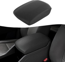 KBH Car Center Console Lid Cover Skin Replacement, Black Vinyl  picture