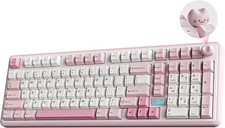 B98 PRO 96% Wireless Mechanical Keyboard(Pink, Milk Switch) picture