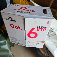 Fast Cat Cat6 Copper Ethernet Cable 1000ft 23 AWG CMR 550MHZ/10GB UTP LAN Black picture
