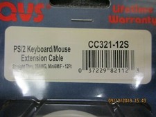 QVS Technologies - CC321-12S - PS/2 Keyboard/Mouse Extension Cable; 12 Ft, 26 AW picture