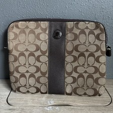Coach Signature C Tablet Sleeve Case Khaki/Mahogany, crossbody (NO Strap) picture