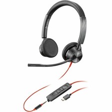 Poly Blackwire 3325 Stereo USB-C Headset +3.5mm Plug +USB-C/A Adapter picture