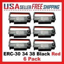 ERC-30 x 6 Pack Ribbon Black Red Ink Epson SNBC Kitchen Printer ERC30/34/38 picture