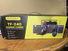 T-WOLF TF-240 4-in-1 Gaming Combo - Keyboard, Mouse, Headset, Mouse Pad -... picture