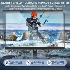 NEW Magnetic 24 Inch Privacy Screen Frameless Monitor 16:9 Aspect Ratio,Hang picture