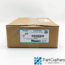 New (BOX OF 50) Fit Panduit Cat6a 10 Gig Mini-Com Jack Black CJ6X88TGBL picture