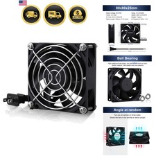 80mm EC Axial Fan AC 110V 115V 120V 220V 240V Brushless Cooling Fan 80mm x 25mm picture