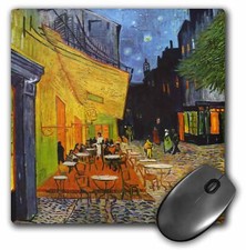 3dRose Cafe Terrace at Night by Vincent van Gogh - 1888 - restaurant French stre picture
