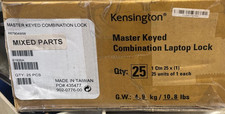 Lot of 25 Kensington Master Key Combination Laptop Lock w/2 Master Keys K67904WW picture
