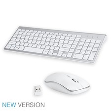2.4G Wireless Keyboard Mouse Bundles For Apple iMac And PC Laptop Full Size Slim picture
