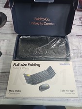 Foldable Keyboard and Mouse, Samsers Folding Bluetooth Keyboard Combo Full Size picture