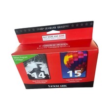 Lexmark Printer Cartridges Combo Pack of #14 Black and #15 Color  picture