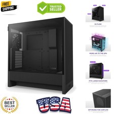 H5 Flow - Compact ATX Mid-Tower PC Case - Black | Compact mid-tower with 2 in... picture