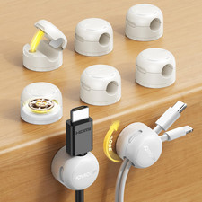 8-Pack  Magnetic Cable Clips Organizer [Cord 360° Rotatable] Wire Keeper Holder picture