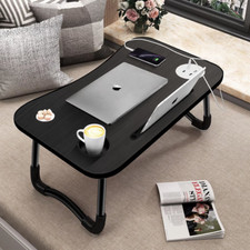 Portable Foldable Laptop Tray Table Multifunctional Laptop Bed Desk with USB Cha picture