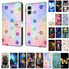 Bird Wolf Cat Flower Wallet Cover Case For Google Pixel 7 6 Pro 5A 6A 4A 4 5 XL picture