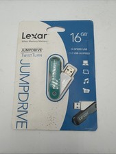 Lexar JumpDrive TwistTurn 16GB USB Flash Drive Teal White LJDTT16GASBNAT NEW picture
