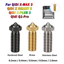 Nozzle For QIDI X-SMART 3/PLUS 3/MAX 3/Q1 Pro Brass Hardened Steel Copper Nozzle picture