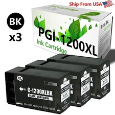 3PK PGI1200 XL Ink Cartridge Black for Canon MAXIFY MB2020 MB2120 MB2320 MB2720 picture