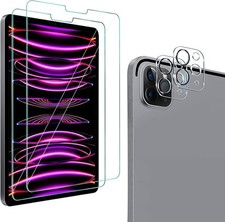 2+2 Pack Tempered Glass Screen Protector for iPad Pro 12.9 with Camera Lens Prot picture