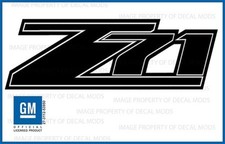 GMC Sierra Z71 Black Blackout Decals Stickers - FBLK (2007-2013) Bed Side 150... picture