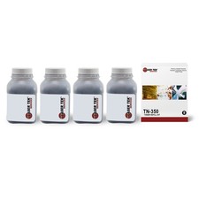 4Pk LTS TN350 Black Toner Refill Kit Compatible for Brother HL-2040 2040N 2070 picture