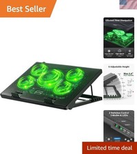 Versatile Laptop Cooling Pad with 5 Fans & Dual USB Hubs for Ultimate Comfort picture