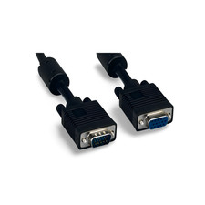 1ft SVGA Cable Monitor UL2919 HD15 Extension Male to Female - Black picture