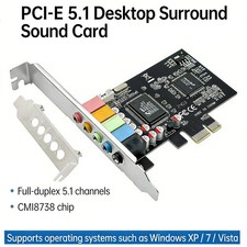 PCI-E Express 5.1ch CMI8738 Audio Sound Card w/Low Profile Bracket US Stock picture