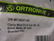 LOT-OF-3 Ortronics OR-MC5E07-06  7 ft cable RJ45 TO RJ45 black NEW picture