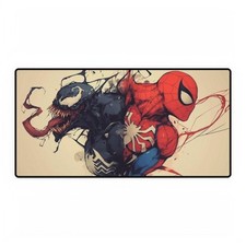 Marvel Comics Spider-Man And Venom Split Portrait Movie Logo Mouse Pad Desk Mats picture